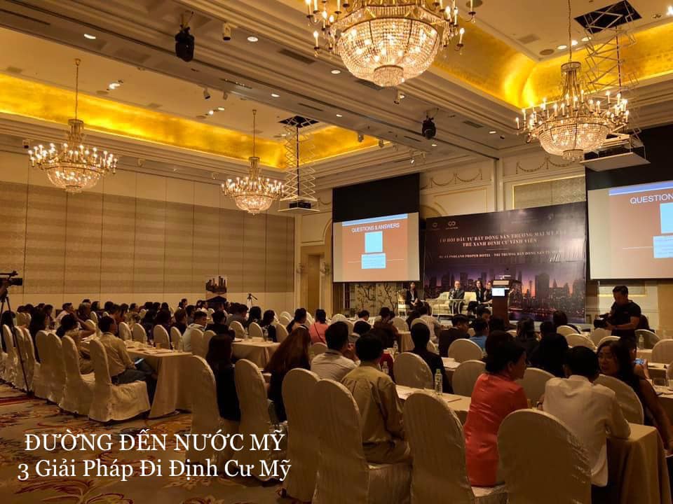 Hình ảnh một sự kiện do VikingGlobal tổ chức về giải pháp đầu tư định cư Mỹ tại khách sạn Hyatt Sài Gòn